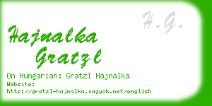 hajnalka gratzl business card